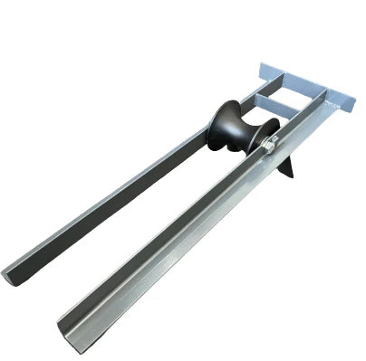 Upper Steel Manhole Roller with center nylon roller - sewer hose quides