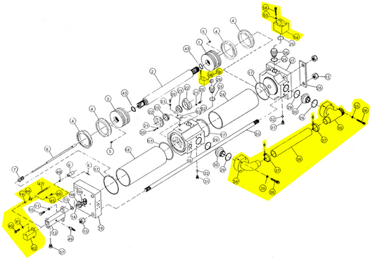 Water Piping/High Pressure Blocks/ Compensator Assembly