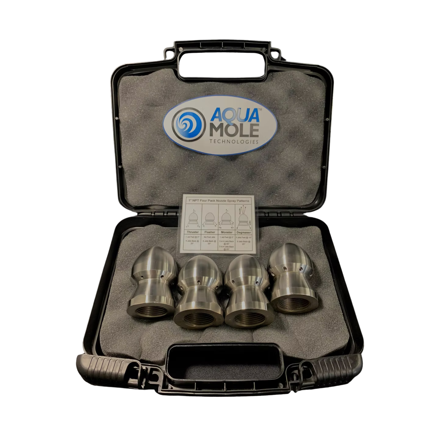 One Stop Sewer Shop - Four Pack Nozzle Kit 1"NPT