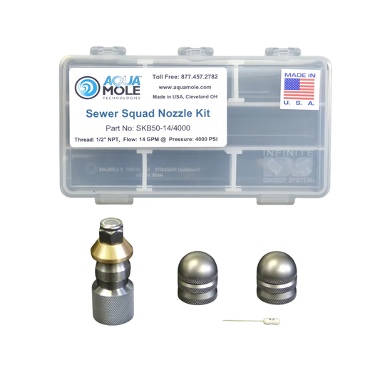 One Stop Sewer Shop - Sewer Squad Basic Nozzle Kit by Aqua Mole